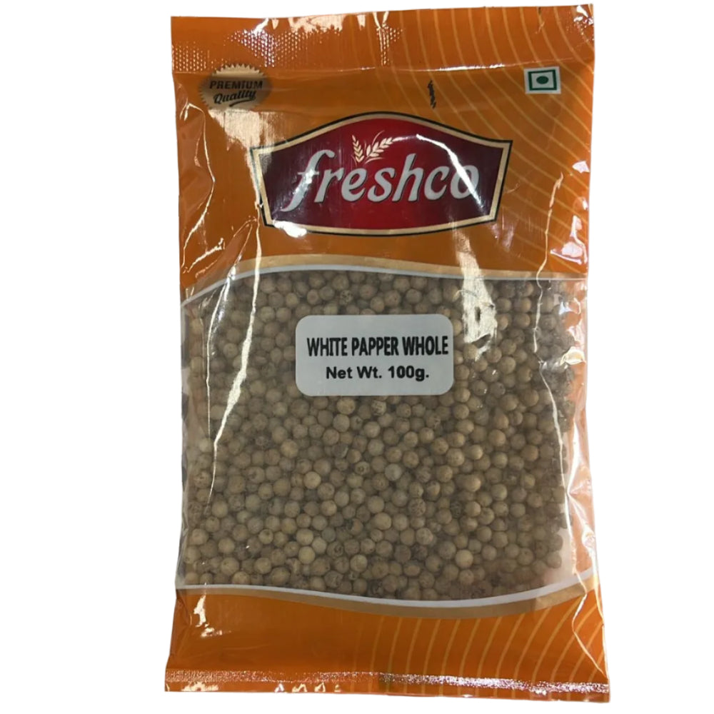 White Pepper Whole 100g - Freshco