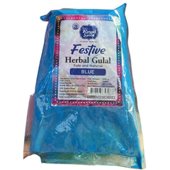 Festive Herbal Gulal Blue Safe and Natural 200g - Royal Gold