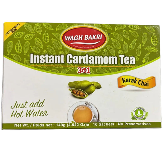 Instant Elaichi Tea Karak Chai (Cardamom) 140g - Wagh Bakri