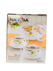 Lorenzo Glass Lid Insulated Casserole 1000ml- Nayasa