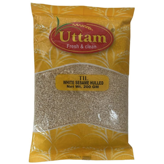 White Sesame hulled (til) 200g - Uttam