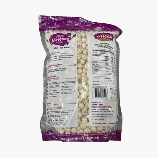 Wirsa Phool Makhana (Fox Nuts) 400g 