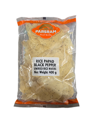 Rice Papad Black Pepper 400g - Parsram