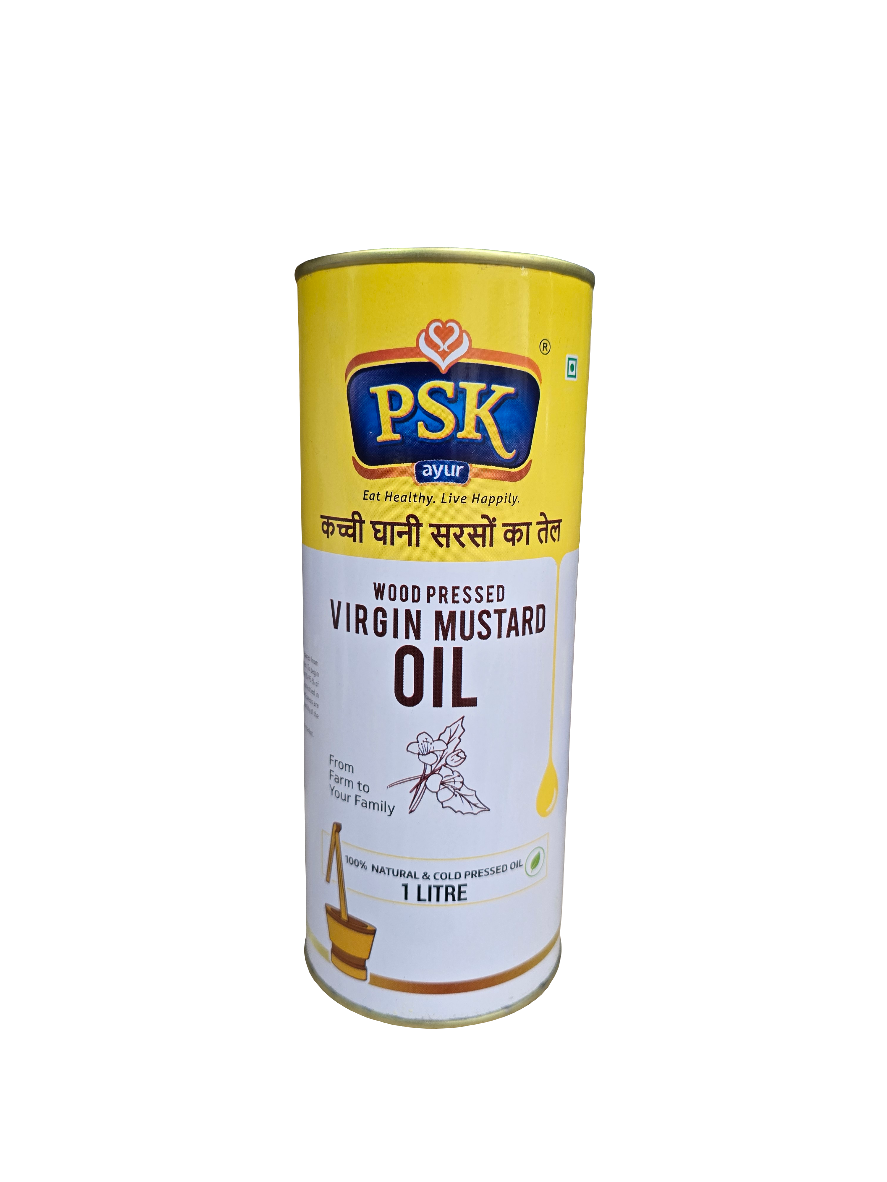 Virgin Mustard Oil 1 Litre (Woodpressed) - PSK