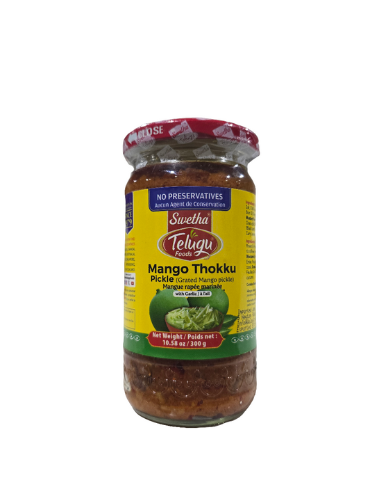 Mango Thokku Pickle (With Garlic) 300g - Telugu Foods