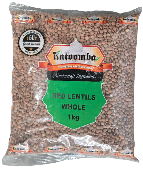 Red lentils whole 1kg - Katoomba