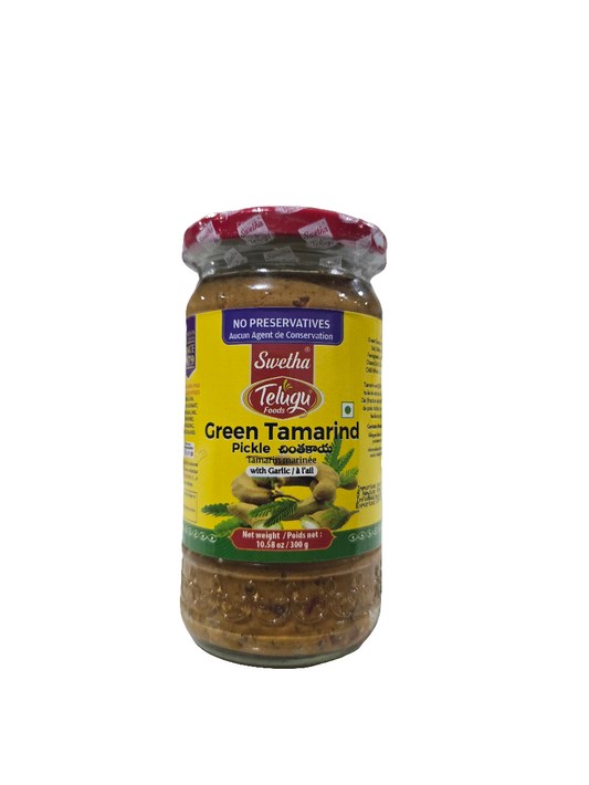 Green Tamarind Pickle (With Garlic) 300g - Telugu Foods