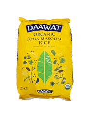 Sona Masoori Rice (Organic) 20kg - Daawat