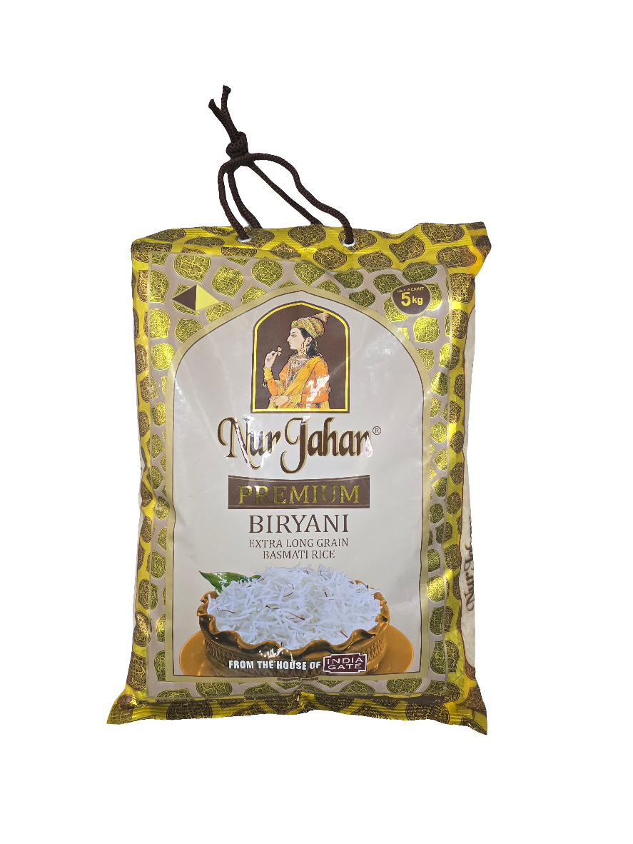 Nur Jahan Premium Biryani Basmati Rice (Extra Long) 5kg - India Gate