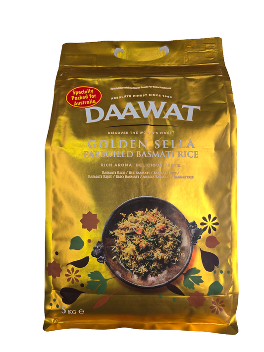 Golden Sella Parboiled Basmati Rice 5Kg - Daawat