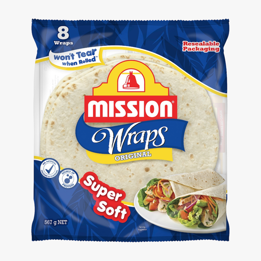 Original Wraps 8 Pack 567g - Mission