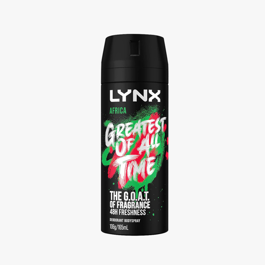 Deodorant Body Spray 72hr Antiperspirant Africa 165ml - Lynx