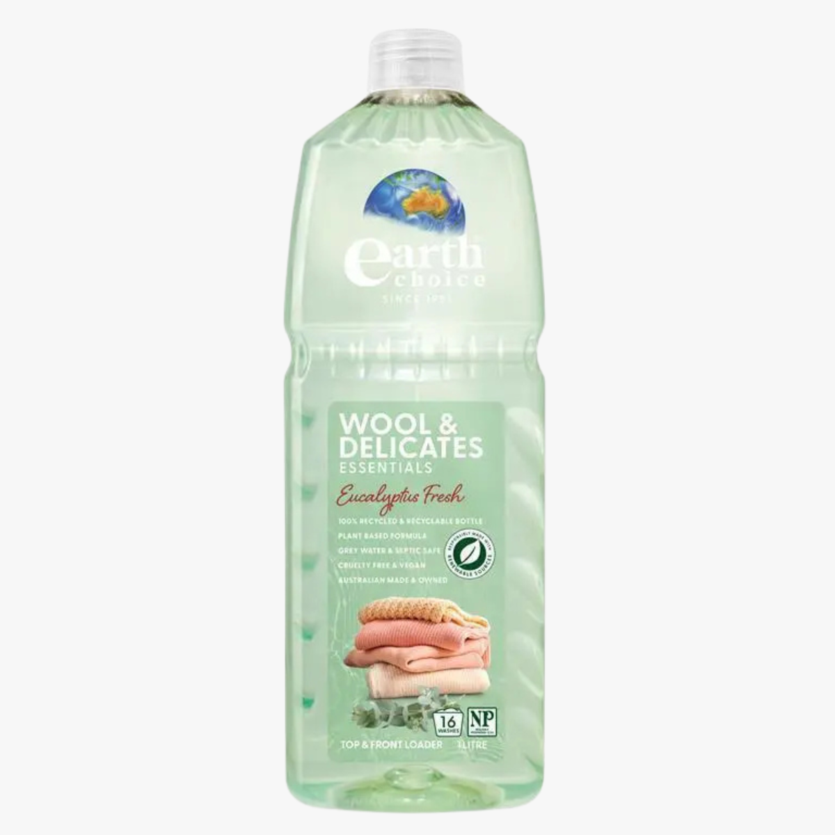 Eucalyptus Fresh Wool & Delicates Washing Liquid 1L - Earth Choice
