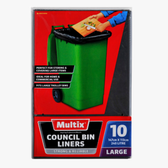Large Garbage Trolley Bin Liners Bags 10 pack - Multix