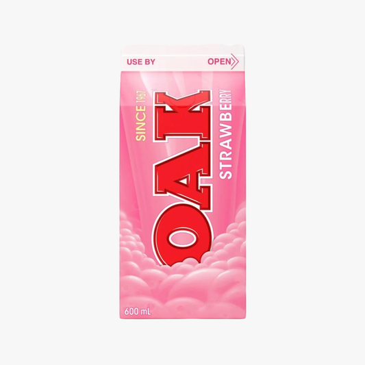 Strawberry Milk UHT Flavoured 200mlx6 6 Pack - Oak