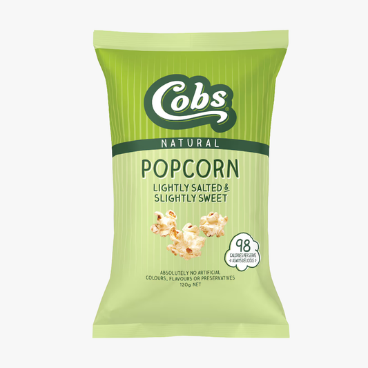 Lightly Salted Slightly Sweet Popcorn 120g - Cobs