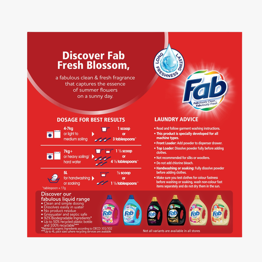 Ultra Laundry Powder Sunshine Fresh Top & Front 2kg - FAB