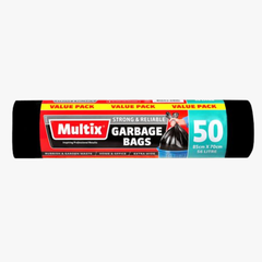 Extra Wide Garbage Bags 85cm x 70cm 56l 50 pack - Multix