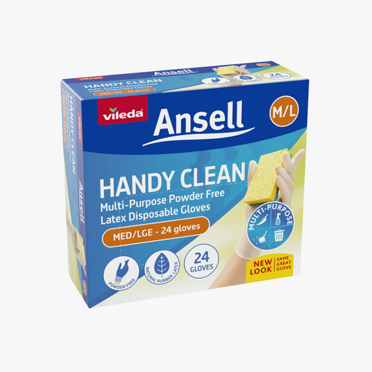 Handy Clean Latex Gloves 24 Pack - Vileda Ansell