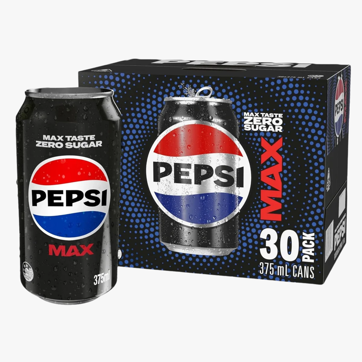 Max Cola Soft Drink Cans 30x375ml 30 Pack - Pepsi