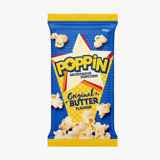Butter Microwave Popcorn 100g - Poppin