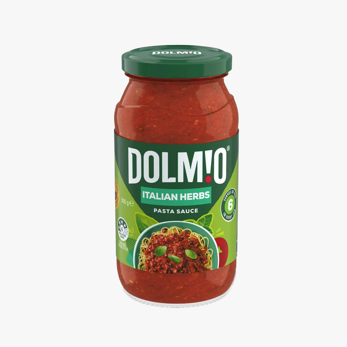 Extra Italian Herbs Tomato Pasta Sauce Jar 500g - Dolmio