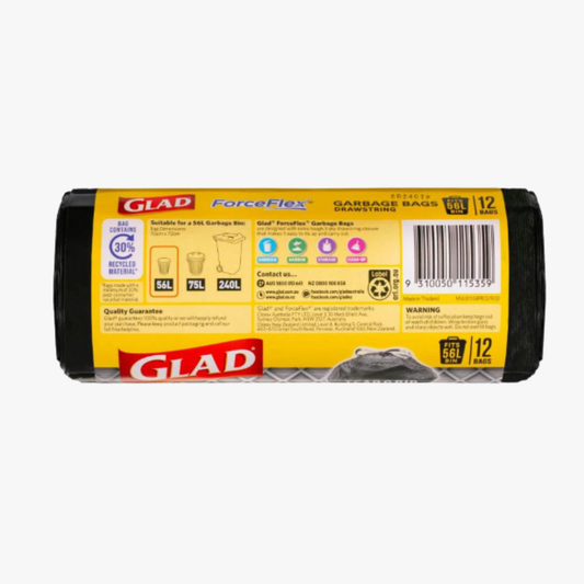 Forceflex Drawstring Garbage Bags 12 Pack - Glad