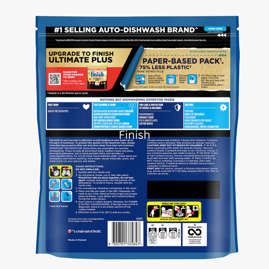 Quantum Dishwashing Tablets Lemon 60 Pack - Finish