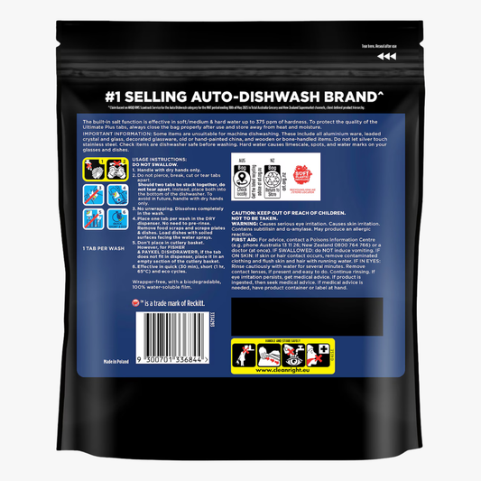 Ultimate Plus Dishwashing Tablets Lemon 14 Pack - Finish