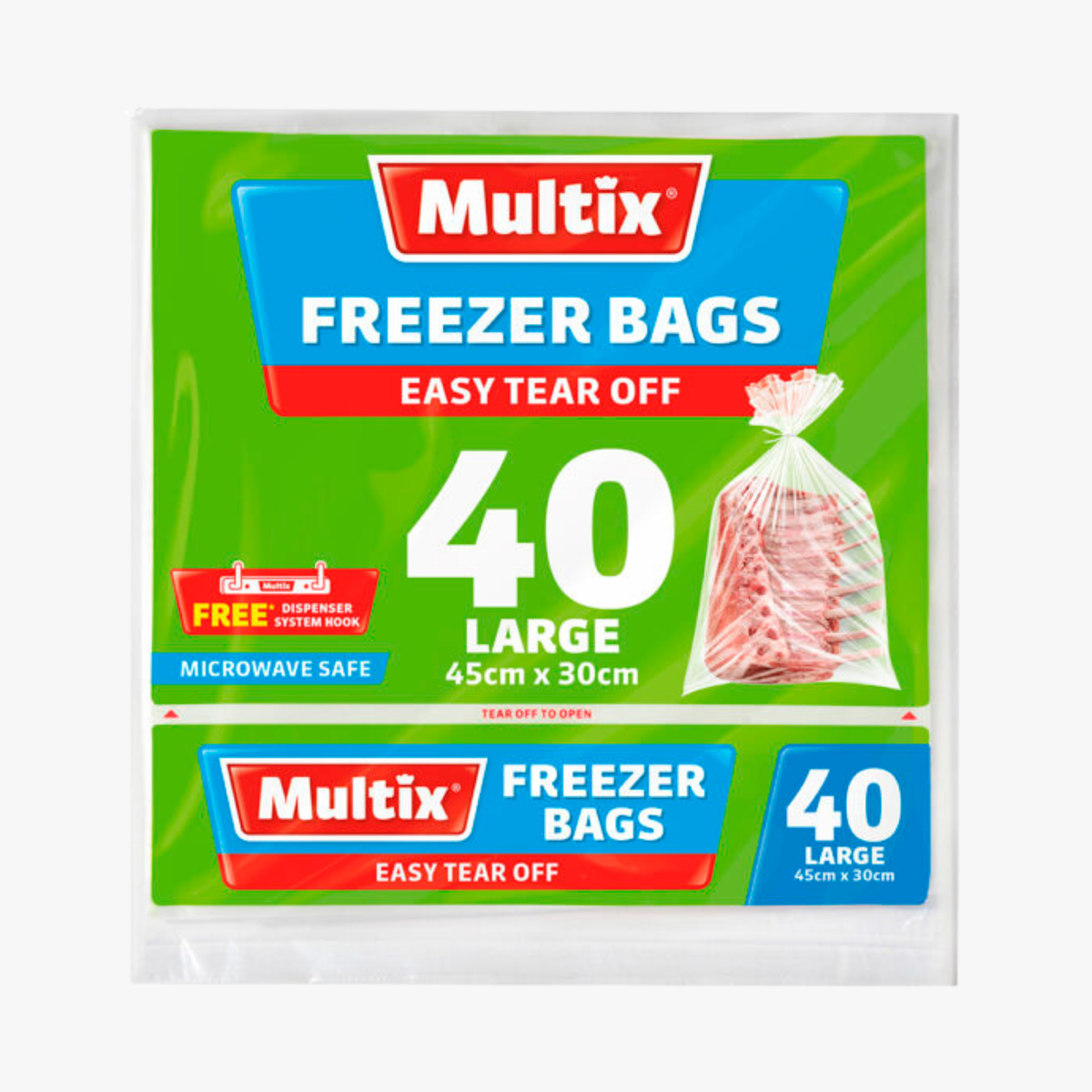 Large Freezer Bags 45cm x 30cm 40 pack - Multix