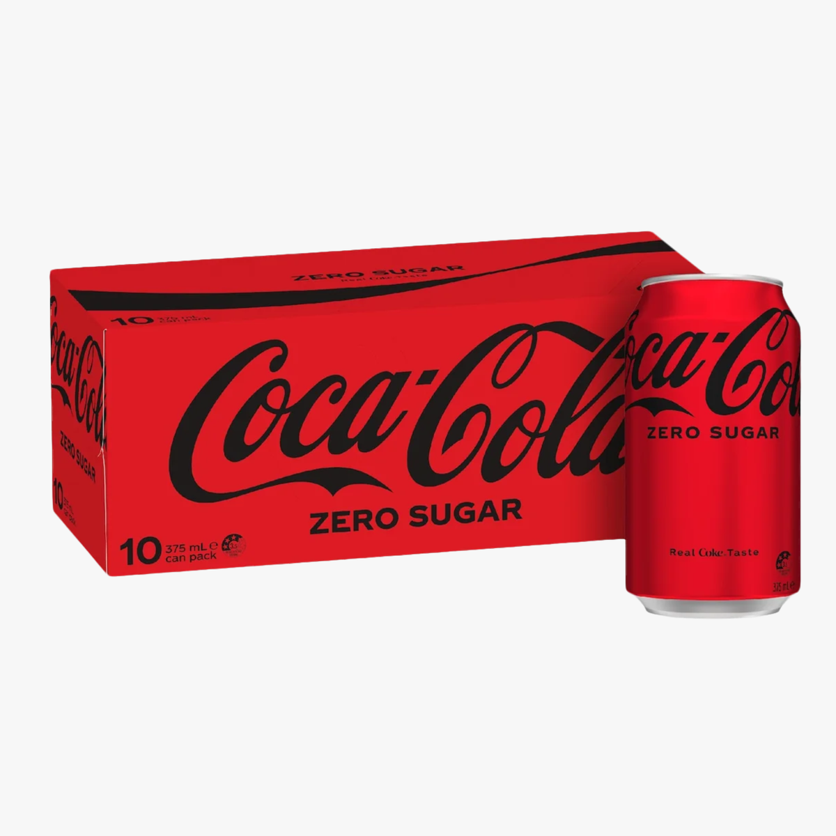 Zero Sugar Soft Drink Cans 10x375ml 10 Pack - Coca Cola