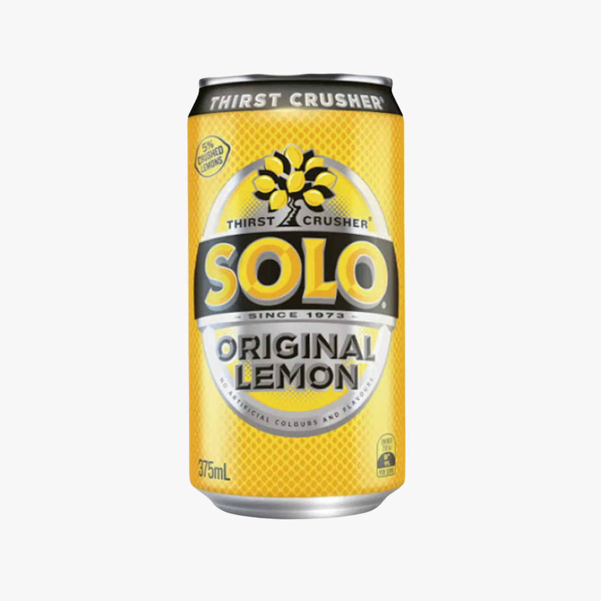 Thirst Crusher Original Lemon Soft Drink Cans 375ml - Solo