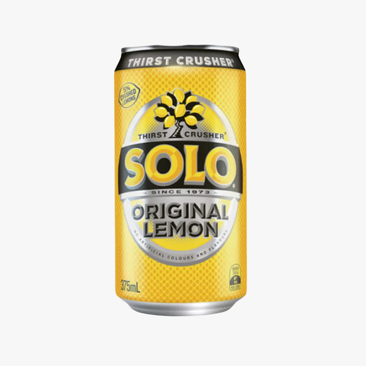 Thirst Crusher Original Lemon Soft Drink Cans 375ml - Solo