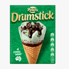 Drumstick Choc Mint Cones (4 Pack) 475ml - Peters