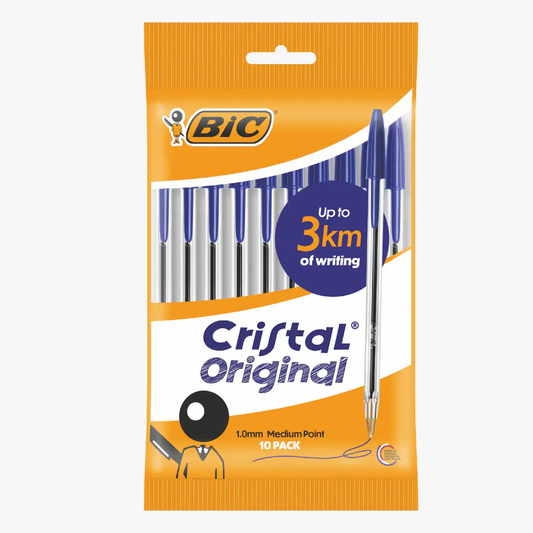 Cristal Original Ballpoint Pens Blue 10 pack - Bic