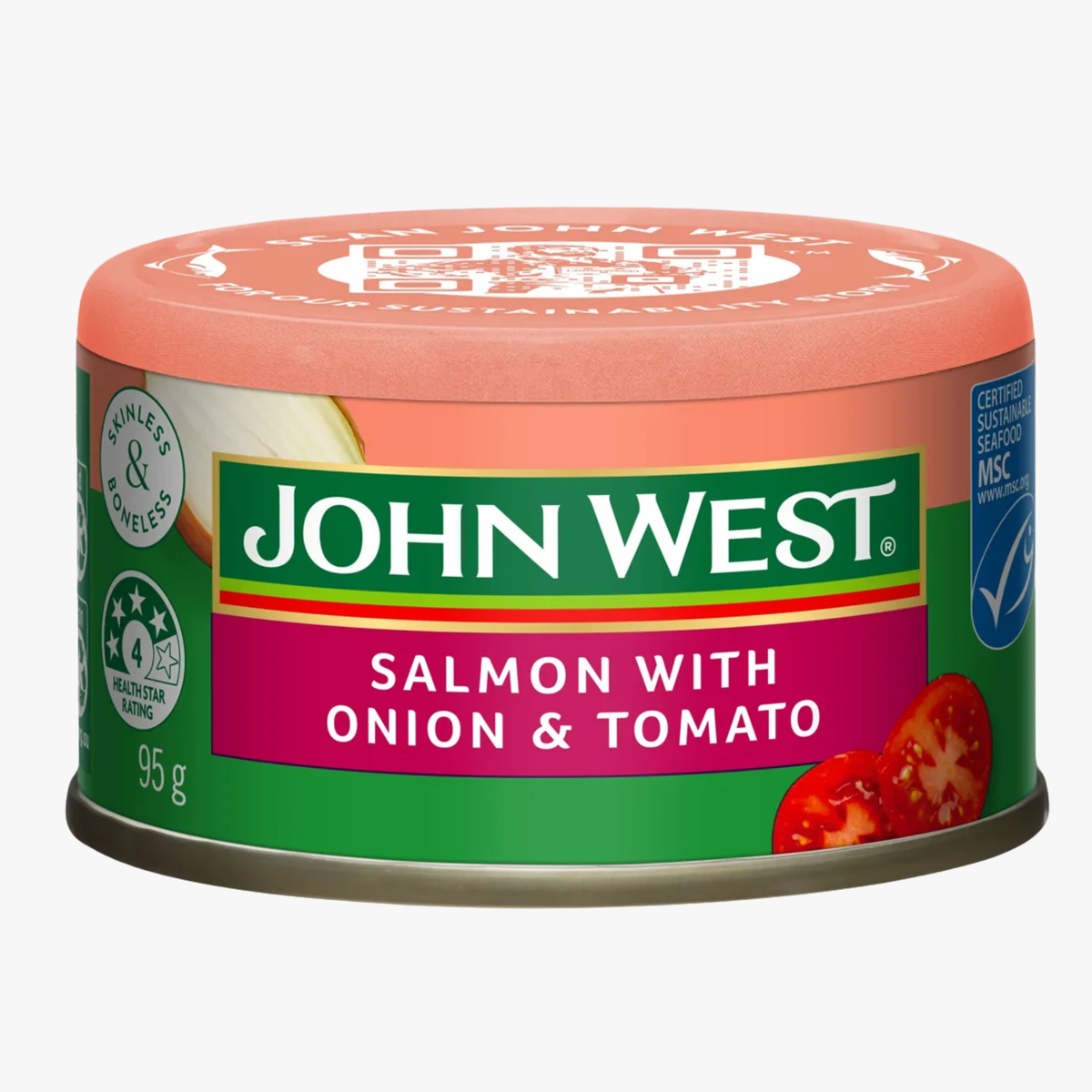 Salmon Tempters Onion Tomato 95g - John West