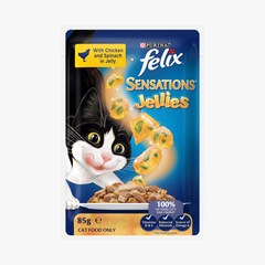 Cat Food Sensations Jellies With Beef In Tomato Flavoured Jelly 85g - Felix
