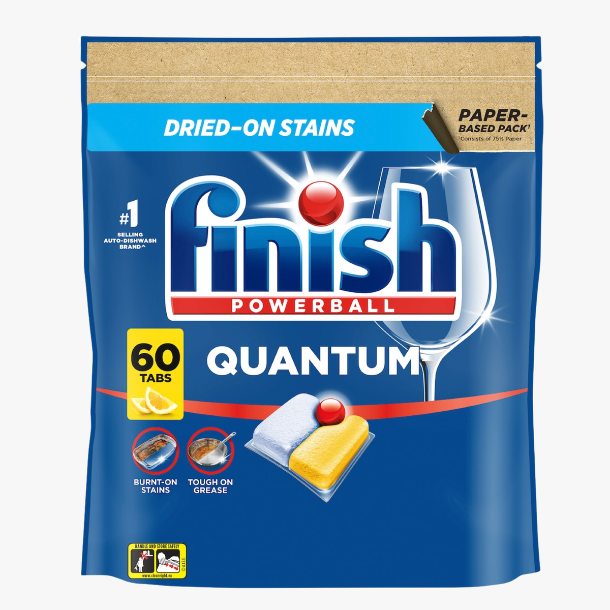Quantum Dishwashing Tablets Lemon 60 Pack - Finish