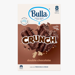 Crunch Double Choc Ice Cream (8 Pack) 631ml - Bulla