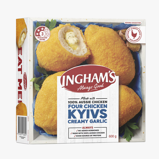 Four Chicken Kyivs Creamy Garlic 600g - Ingham