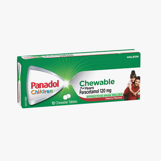 Children Chewable 7+ Years Paracetamol 120mg Cherry Flavour 12 Pack - Panadol