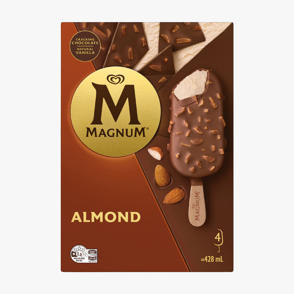Almond Ice Cream (4 Pack) 428ml - Magnum