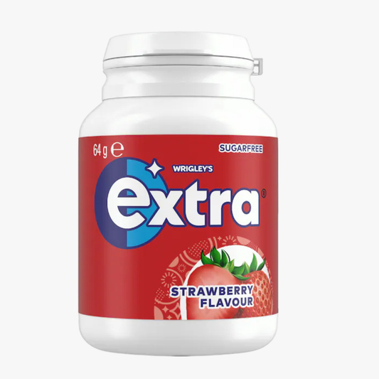 Strawberry Sugar Free Chewing Gum 64g - Extra