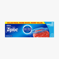 Resealable Freezer Large Storage Bags 38 Pack - Ziploc