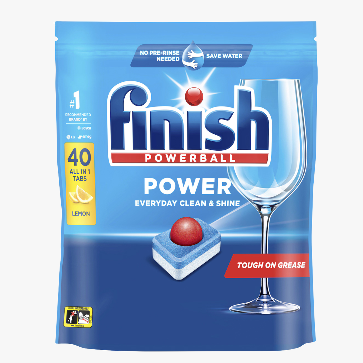 Power Dishwashing Tablets Lemon 40 Pack - Finish