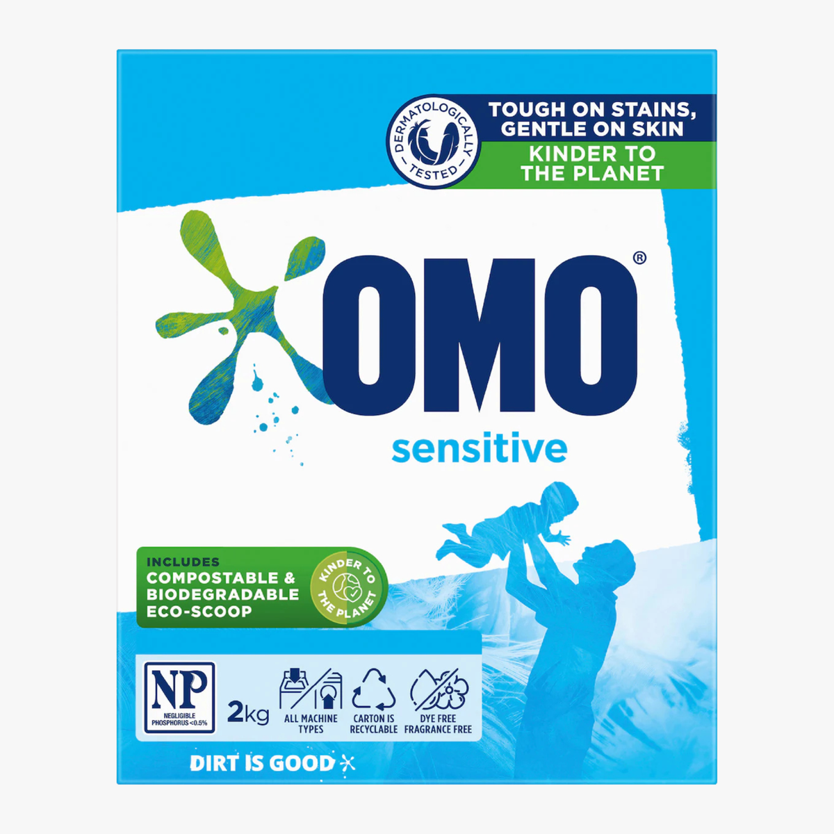 Laundry Powder Sensitive Front & Top 2kg - OMO