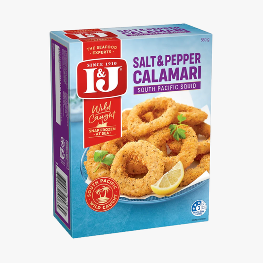 Frozen Salt And Pepper Calamari Rings 360g - I&J