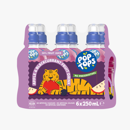 Blackcurrant Juice 250mlx6 6 Pack - Pop Tops
