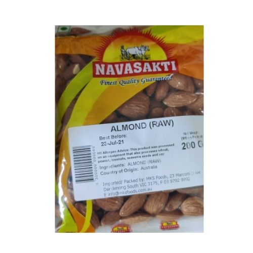 navasakti raw almonds